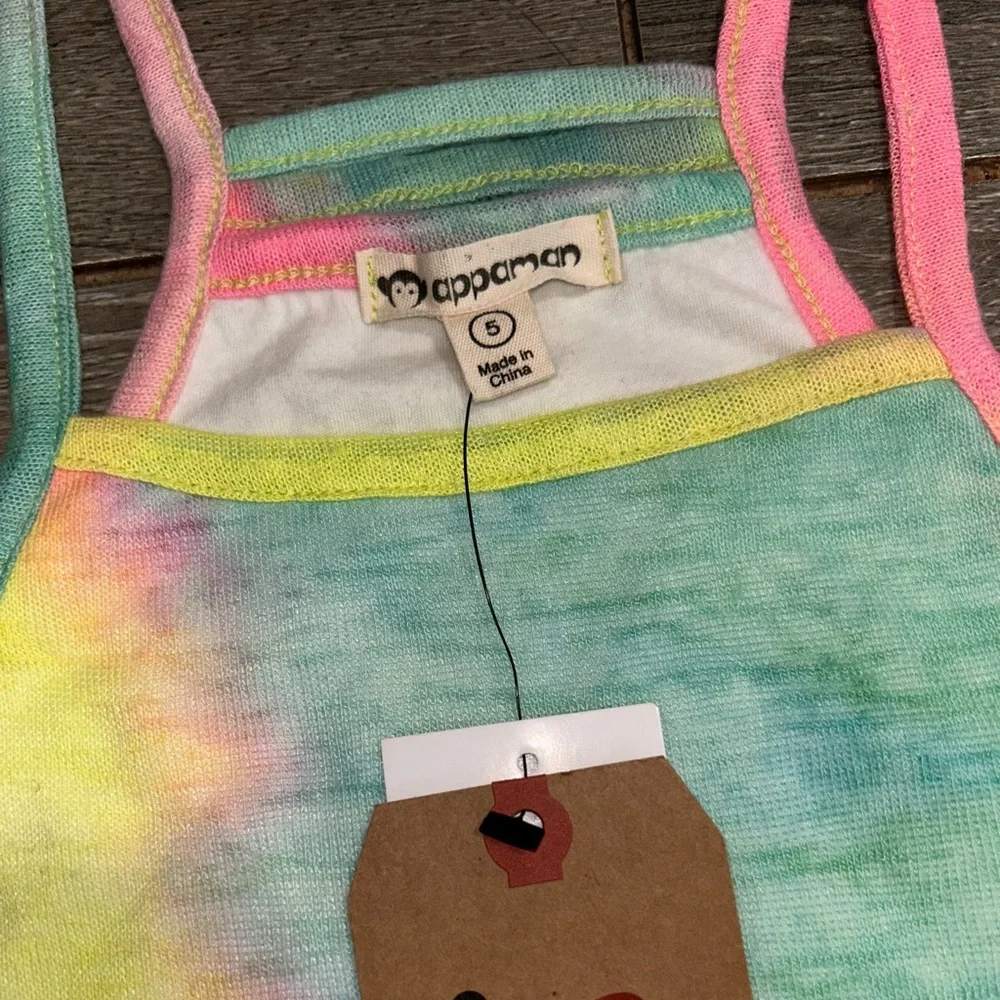 NWT Girls Appaman Rainbow Tie dye Yai Maxi Dress